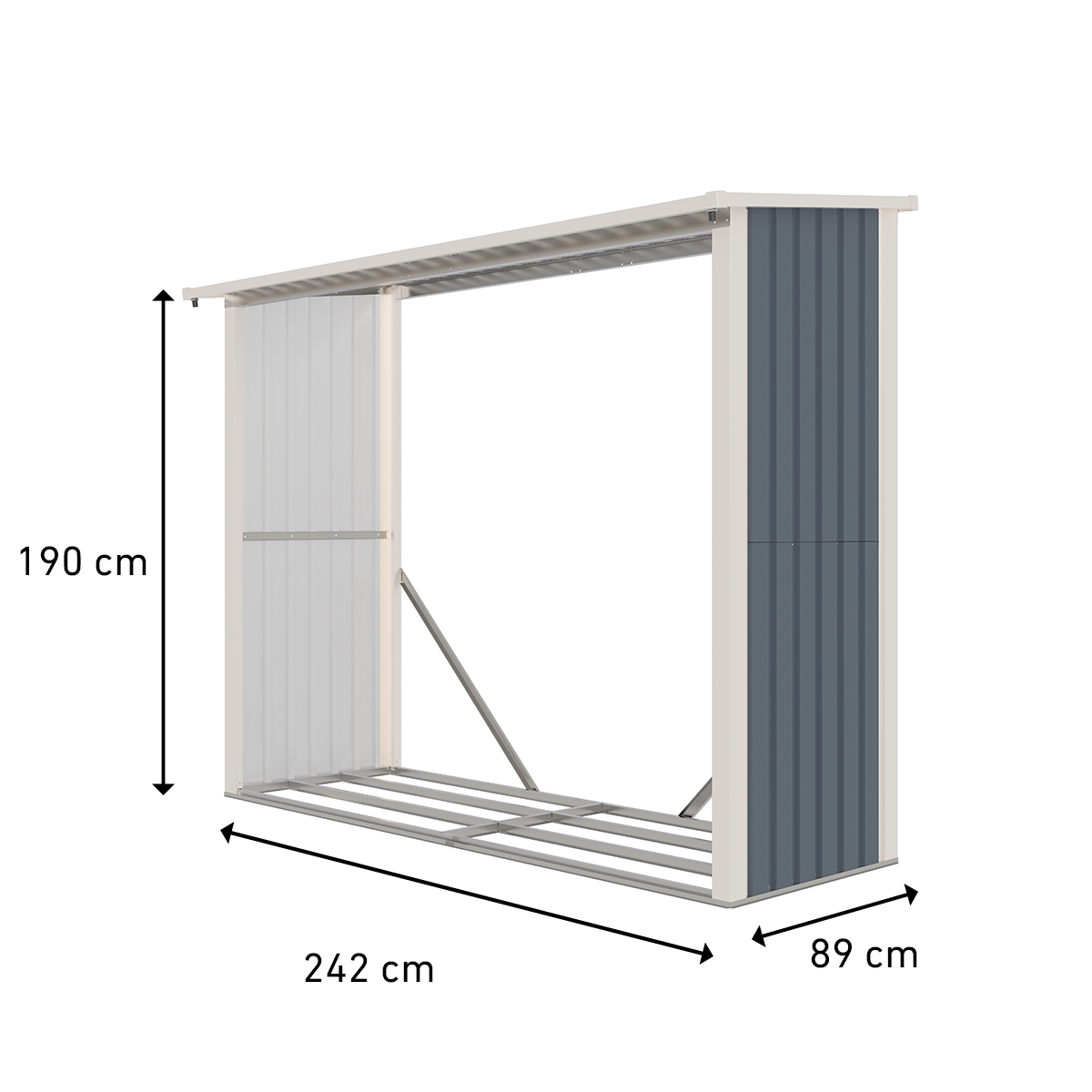 Fornorth Przechowywanie Drewna 242x89x190cm (2.15m2)