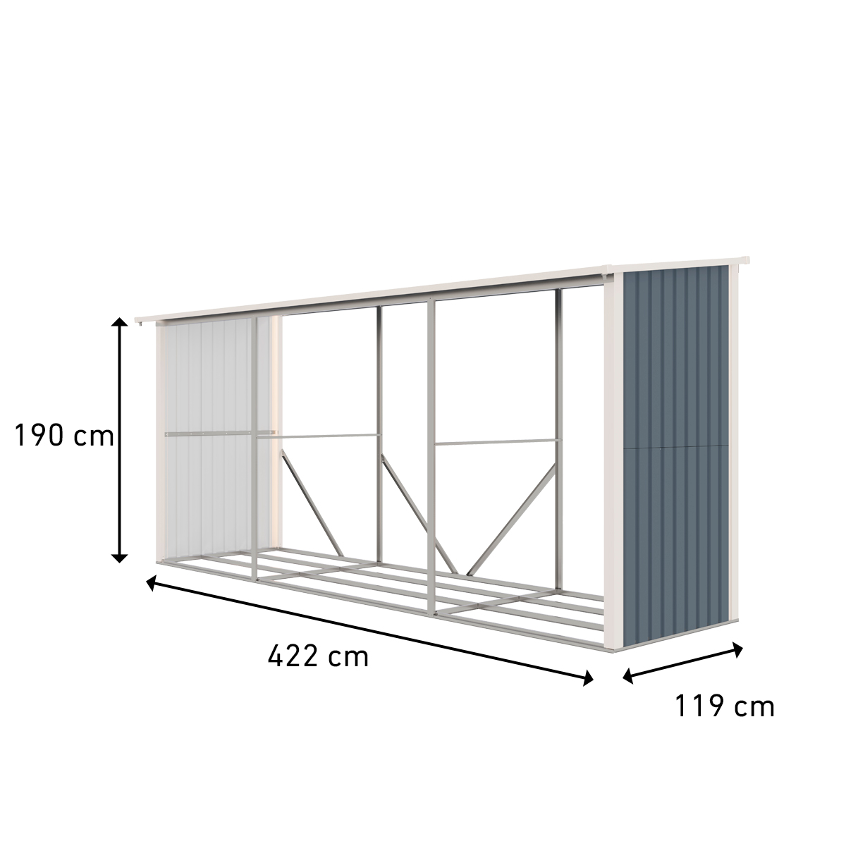 Fornorth Kaminholzregal 422x119x190cm (5.02m2)