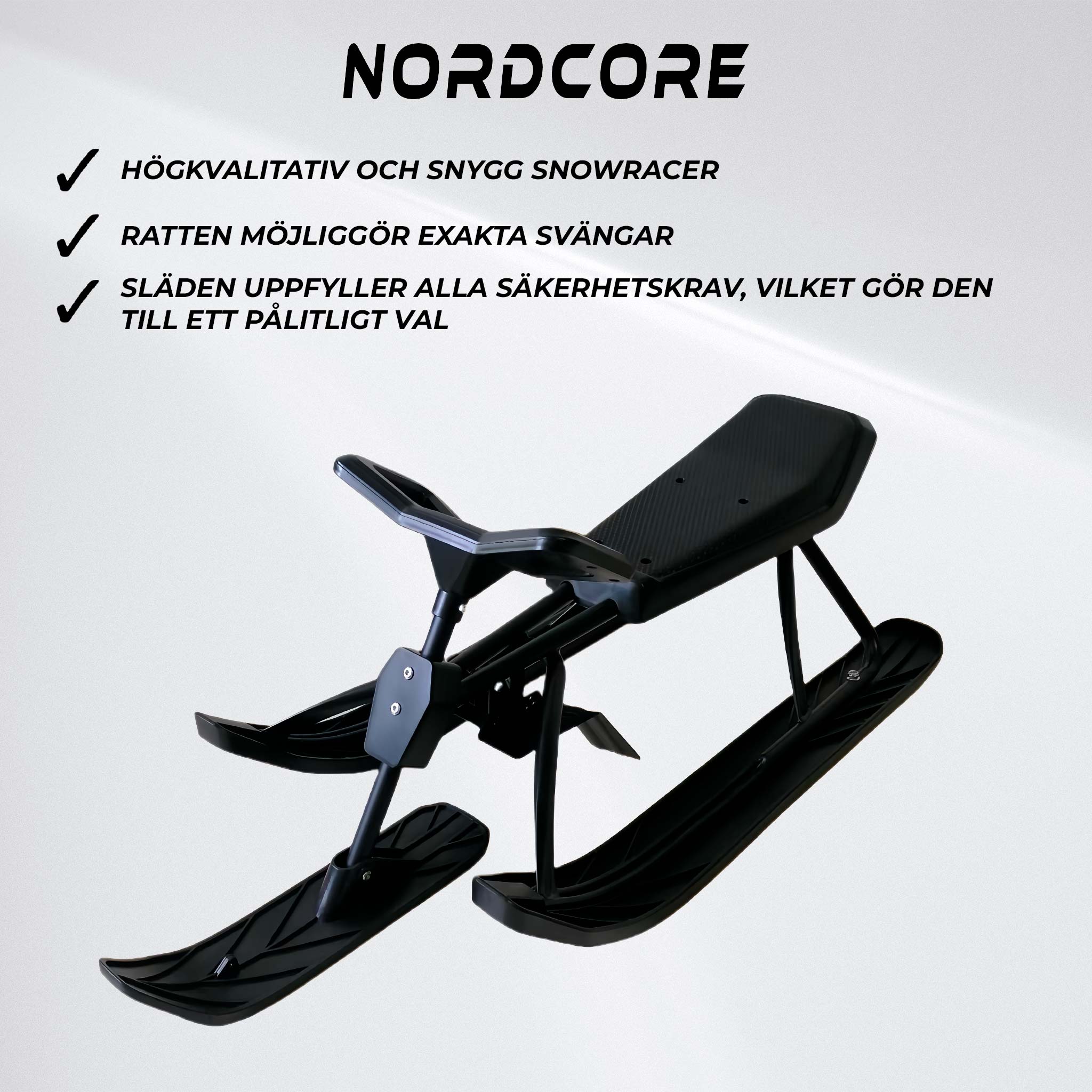 Nordcore Bob med fotbroms Racer, Svart