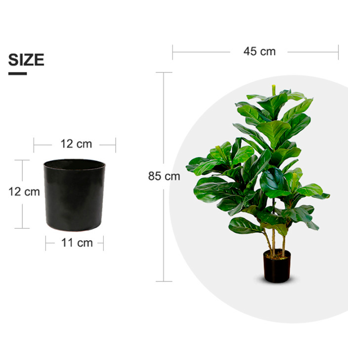 Lykke Konstväxt Fiddle-Leaf Fig 85cm