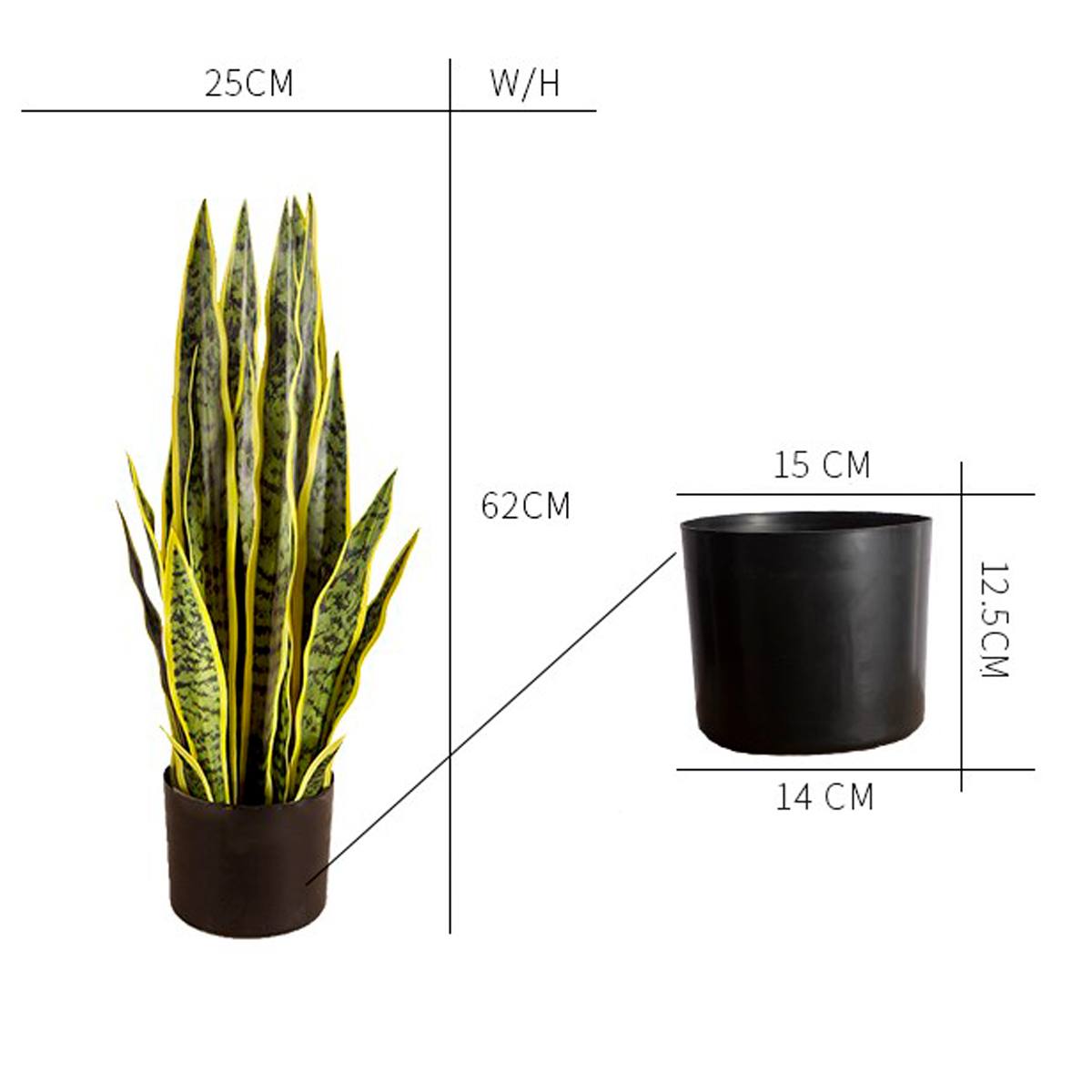 Lykke Konstväxt Snake Plant 65cm