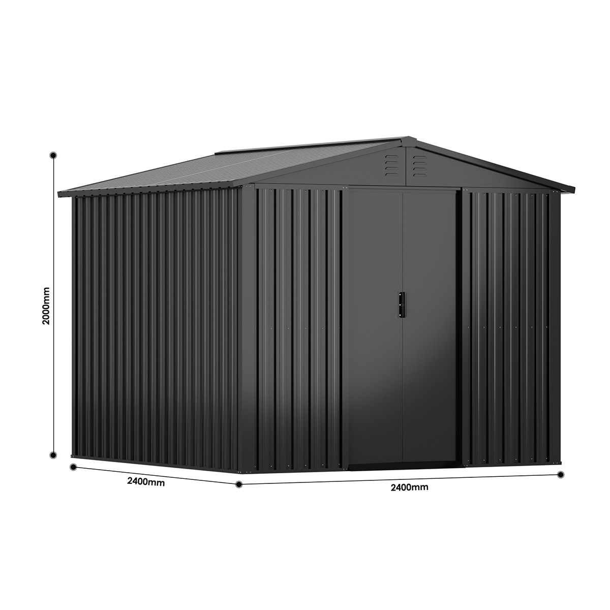 Fornorth Garden Shed 5.8m2, black