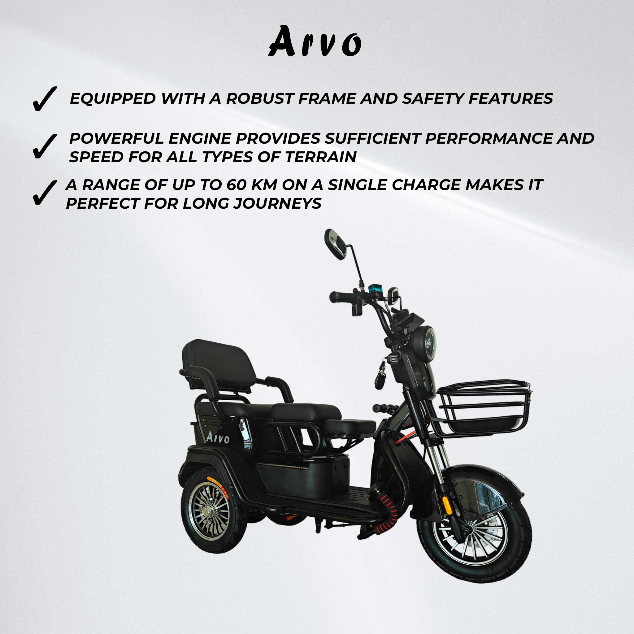 Arvo Mobility Scooter P200 Black
