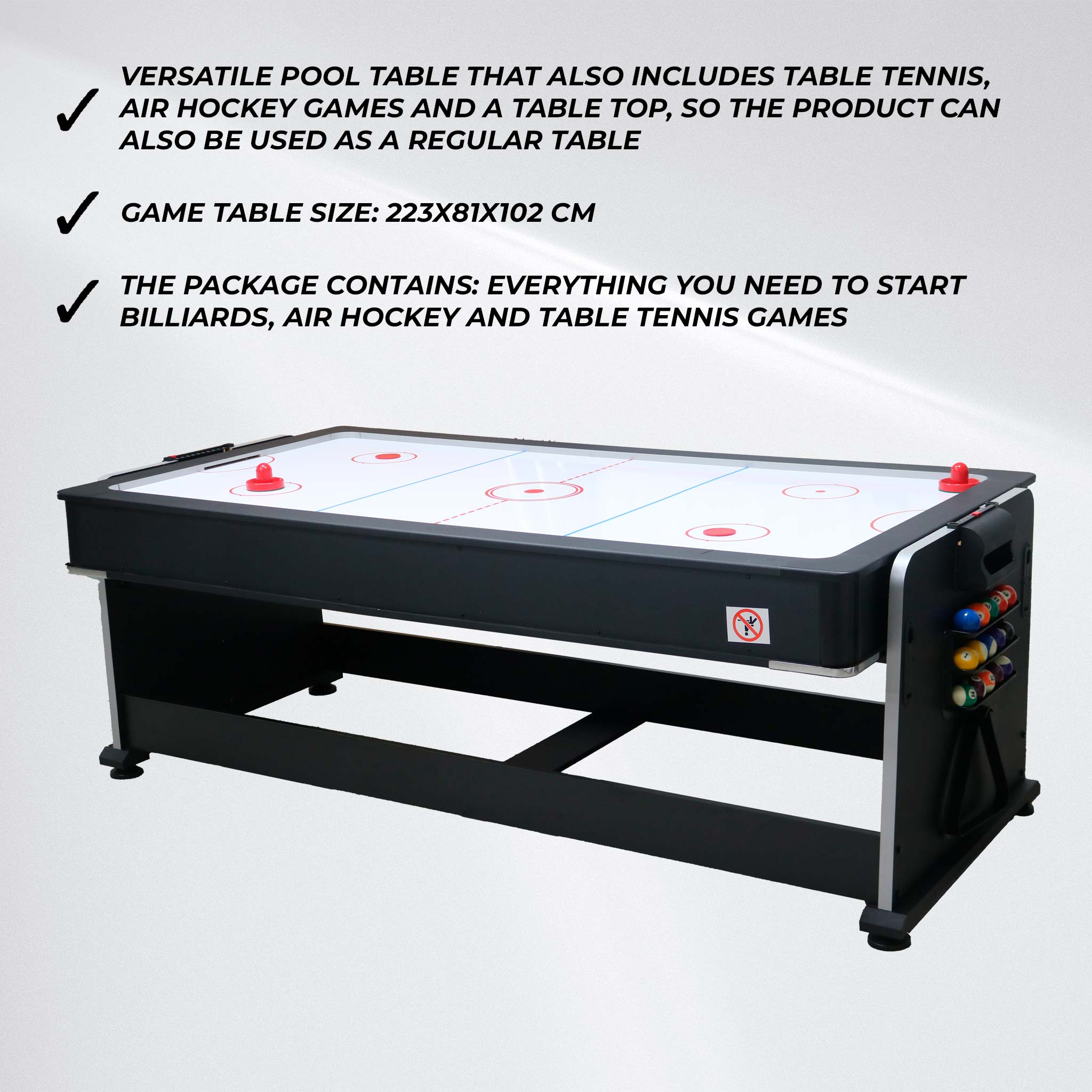Nordcore Pool Table 7´4-IN-1