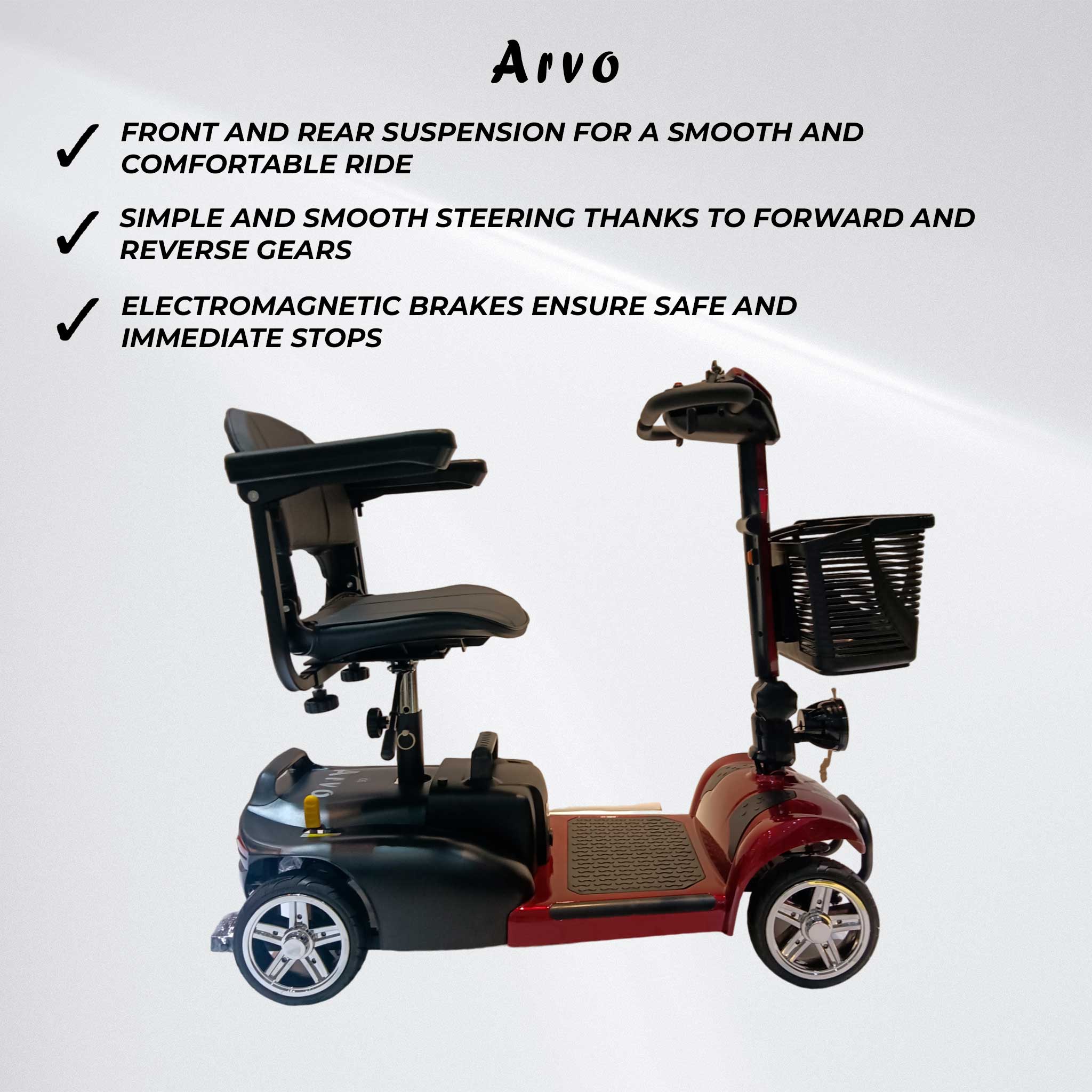 Arvo Mobility Scooter P100 Red