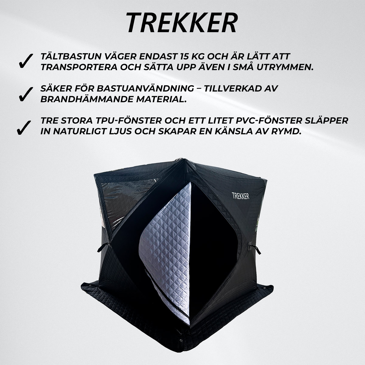 Trekker Tältbastu Premium 180x180x210cm