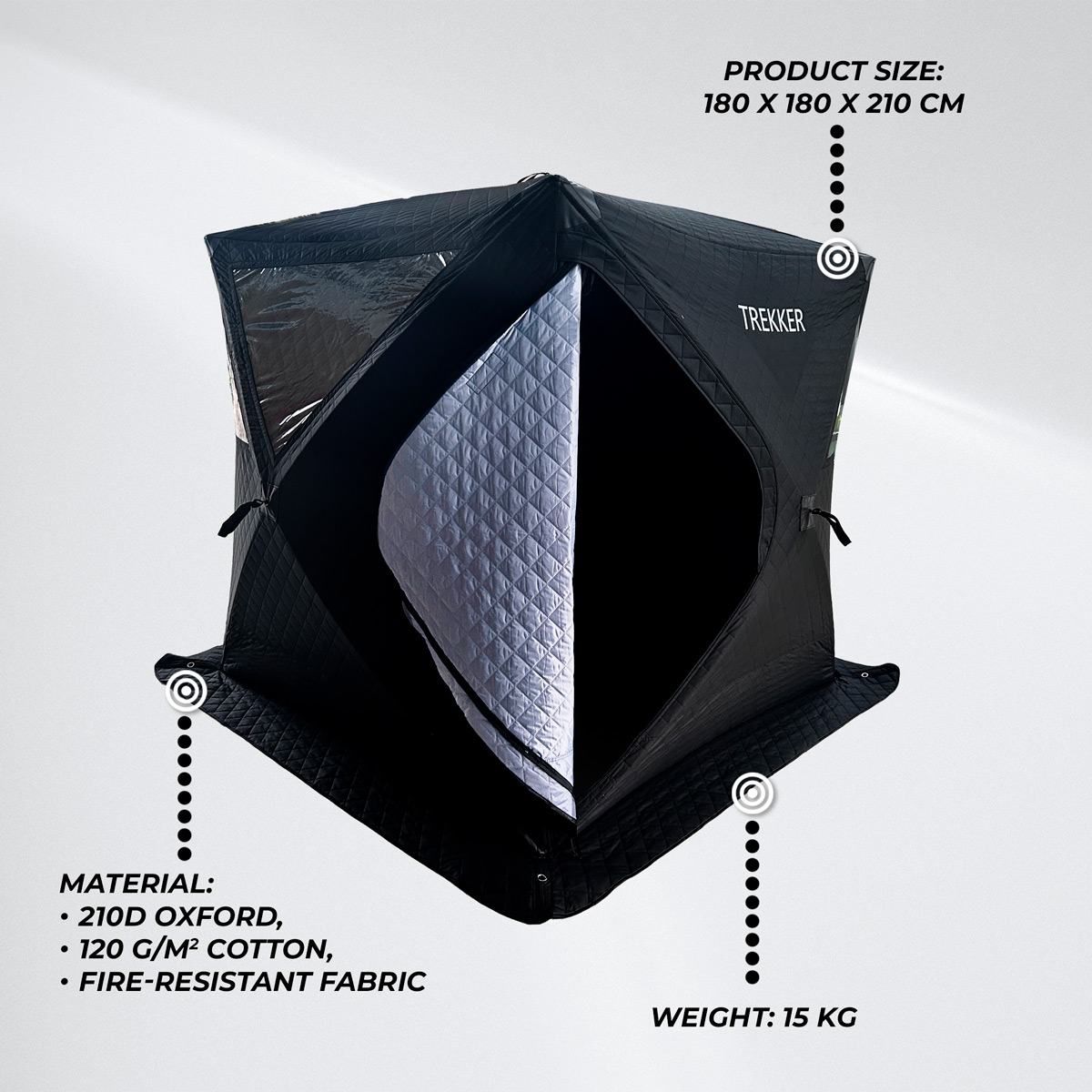 Trekker Tent Sauna Premium 180x180x210cm