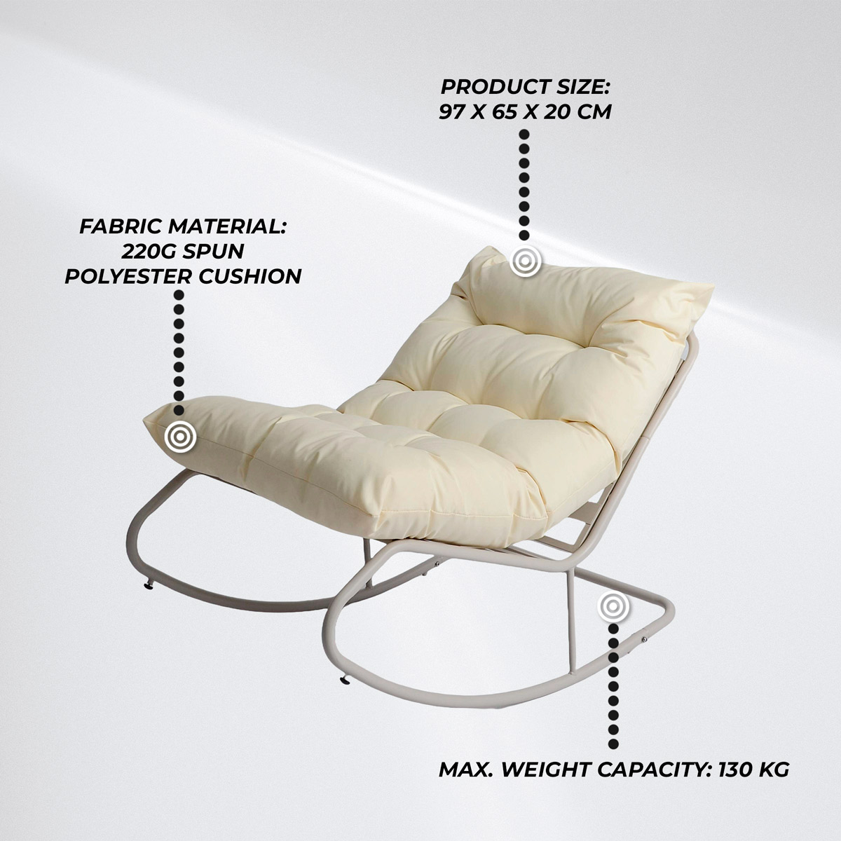 Lykke Rocking Chair Fjord, beige