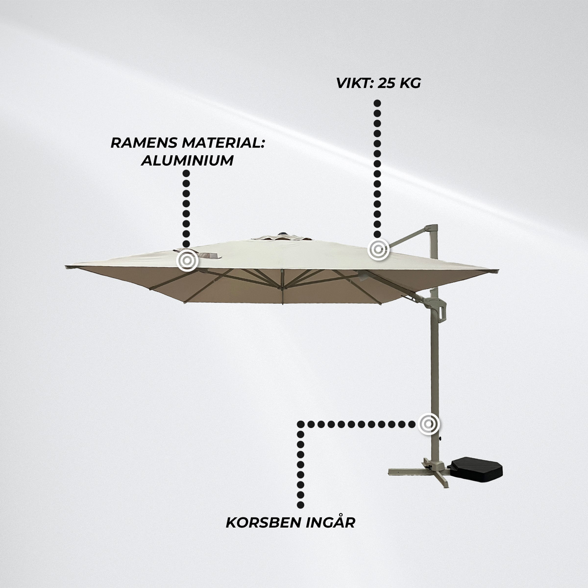Lykke Parasoll Nordlys, beige