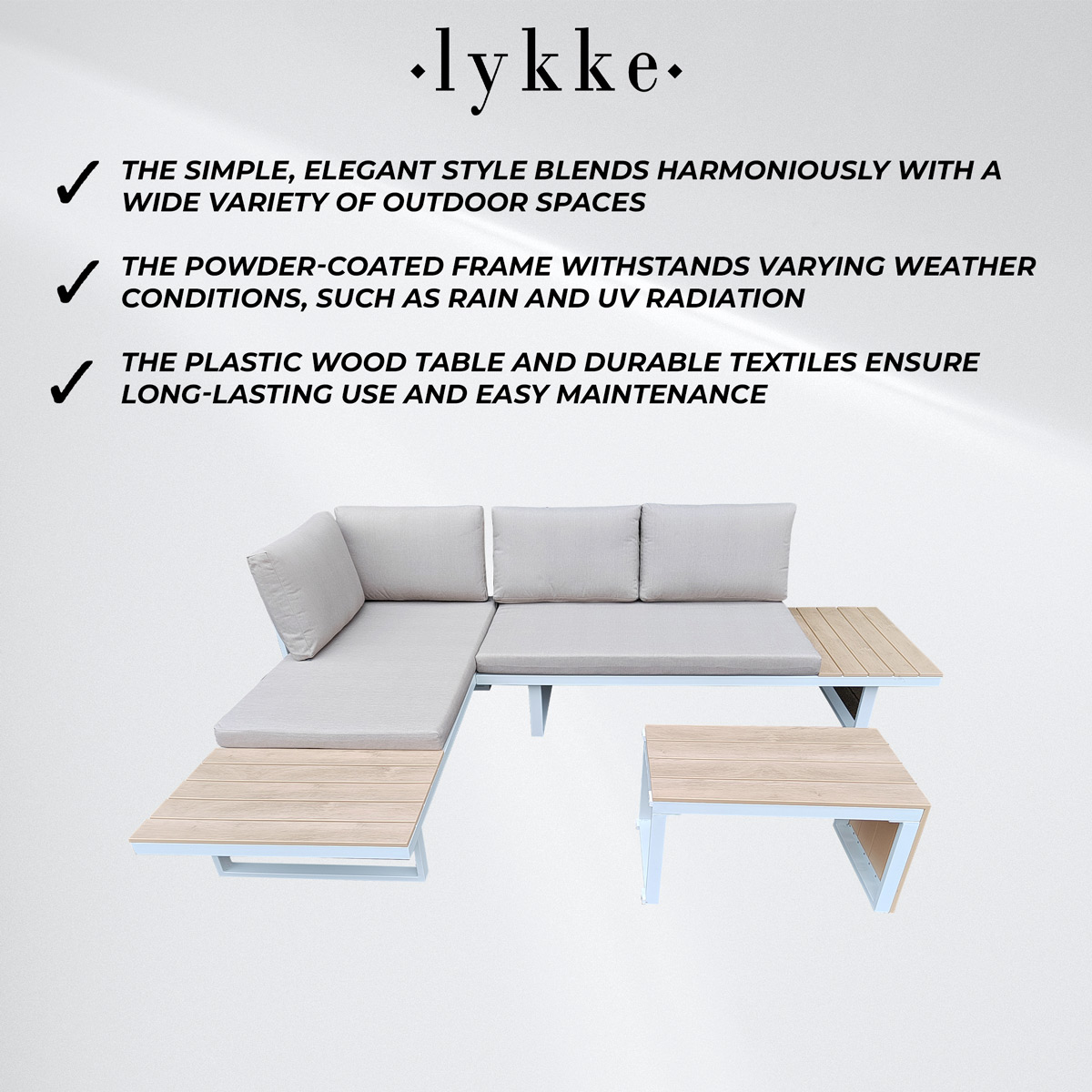 Lykke Patio conversation set Sundsvall, natural