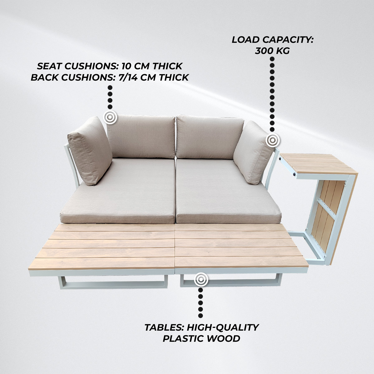 Lykke Patio conversation set Sundsvall, natural