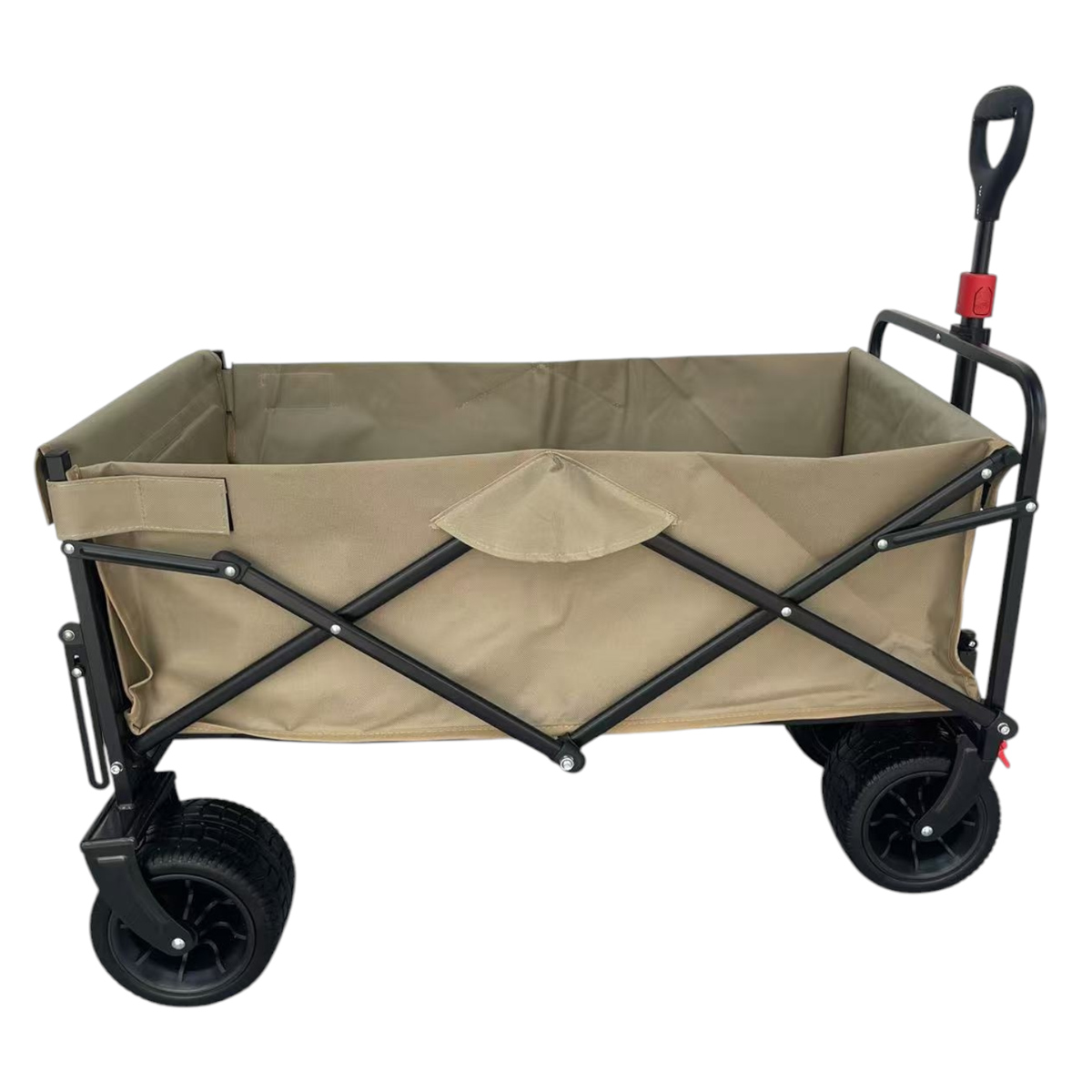 Fornorth Chariot de jardin 115x61x105cm 100kg, beige
