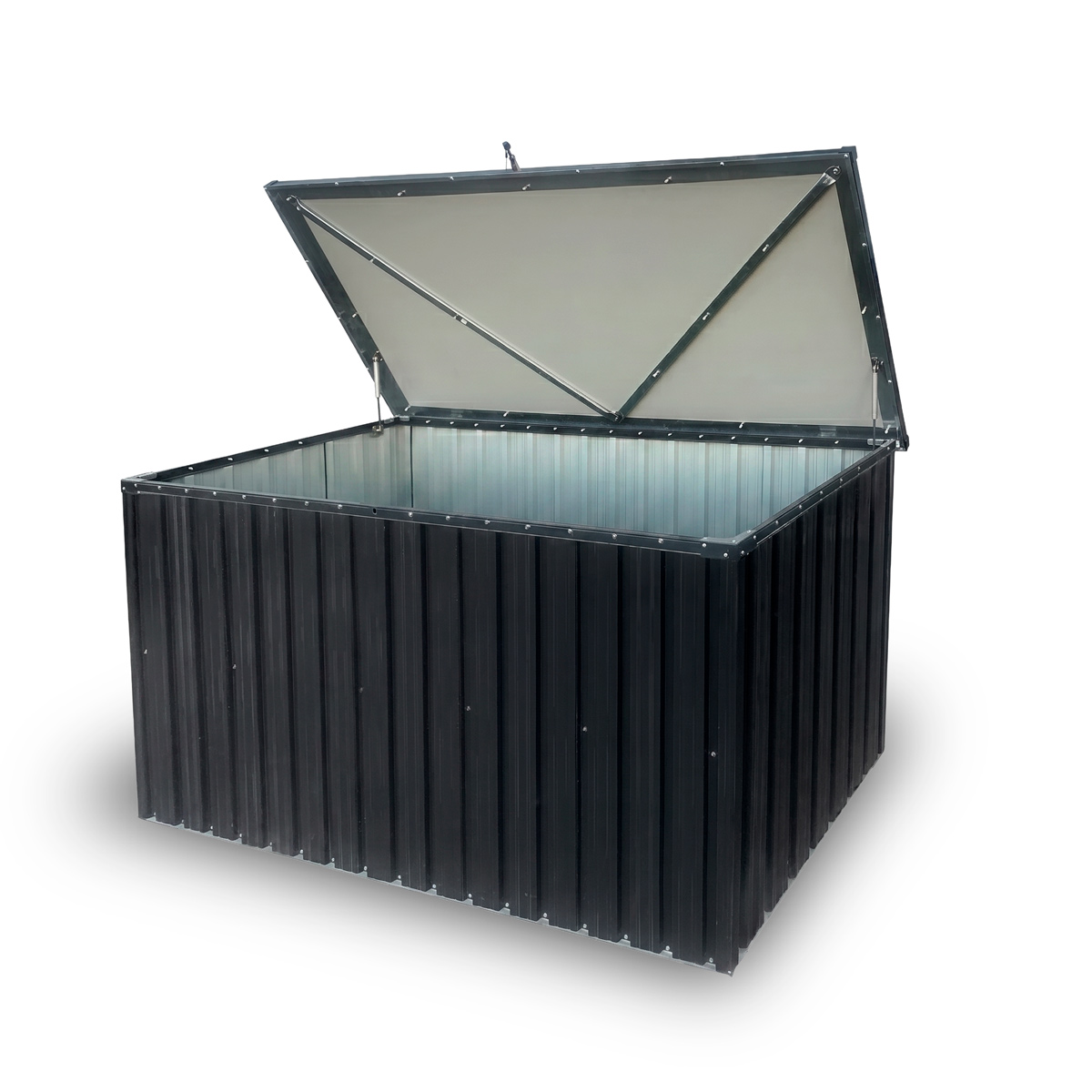 Fornorth Dārza Uzglabāšanas Kaste 131x78x73cm 610L, Melna