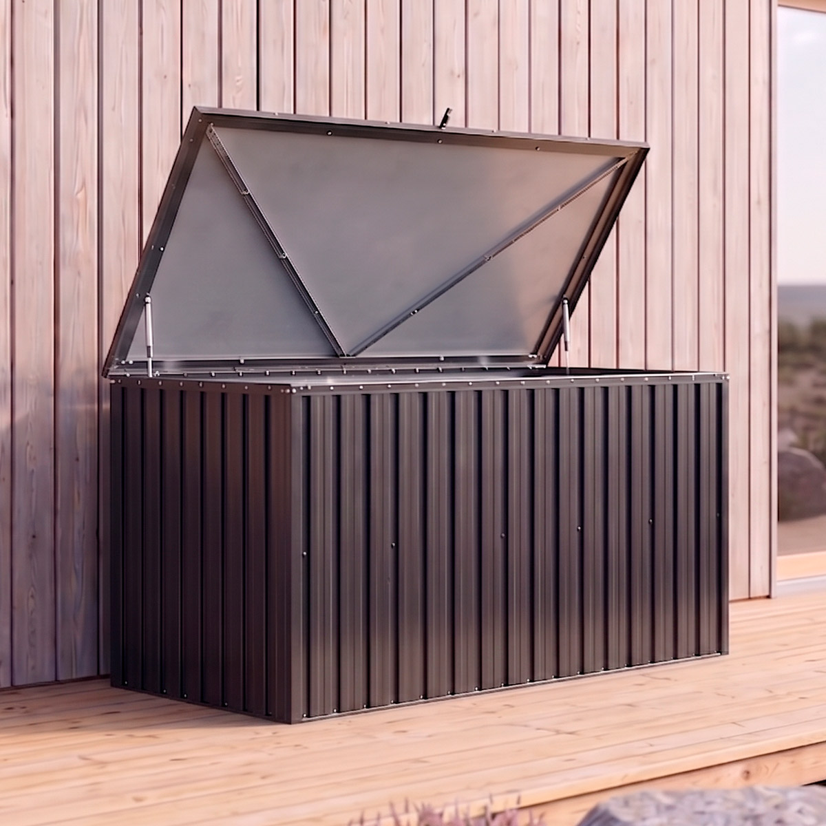 Fornorth Dynbox utomhus 131x78x73cm 610L, Svart