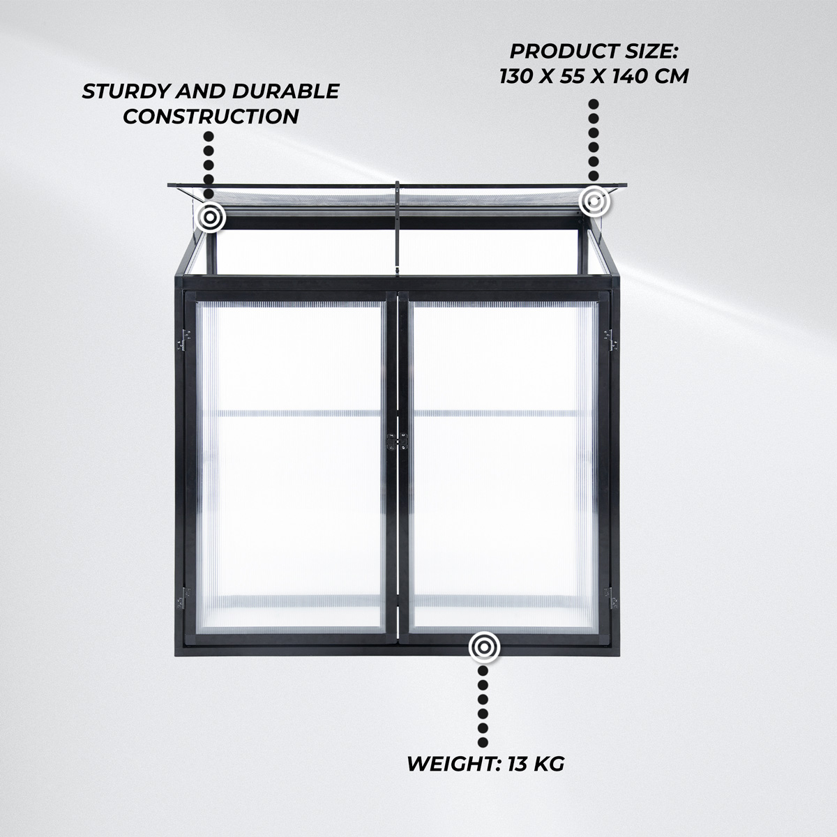 Lykke Mini Greenhouse Havsvik 130x55x140cm