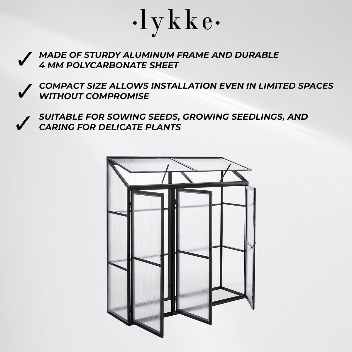 Lykke Mini Greenhouse Fjordal 180x55x190cm