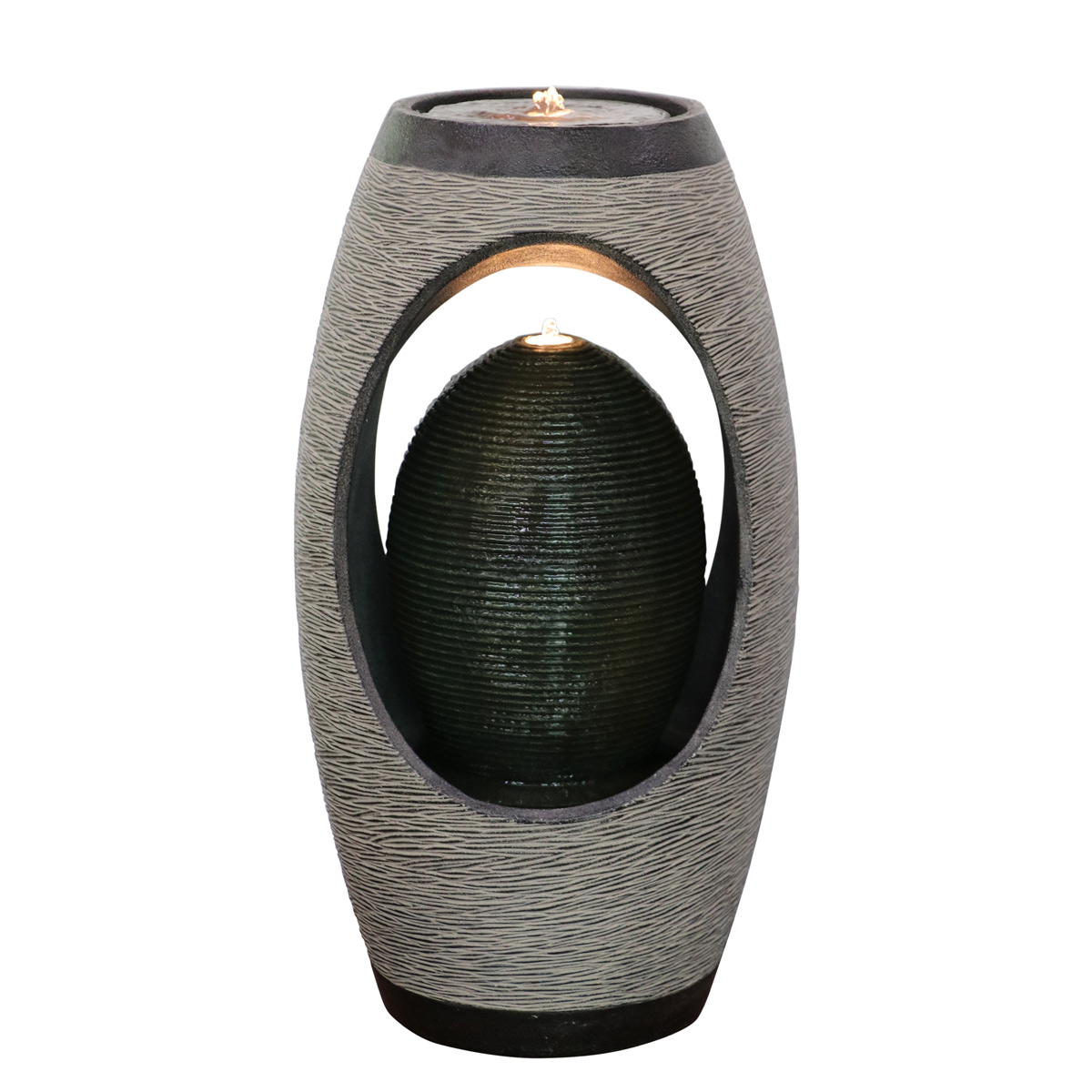 Lykke Springbrunnen Kaskade mit LED-Lichtern