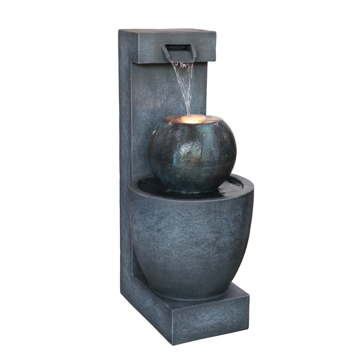 Lykke Springbrunnen Tranquil mit LED-Lichtern