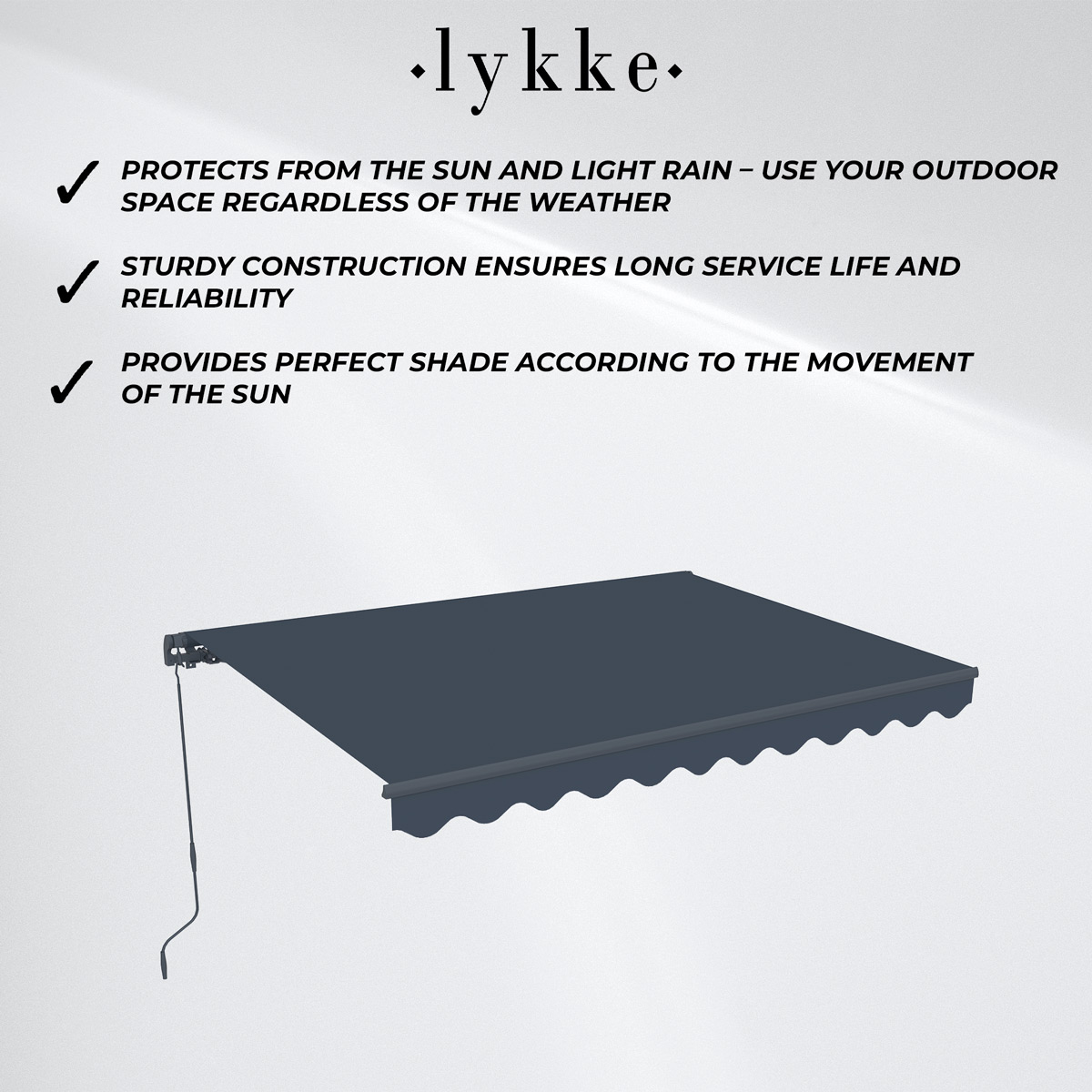 Lykke Awning 2,95x2,5 m, dark grey