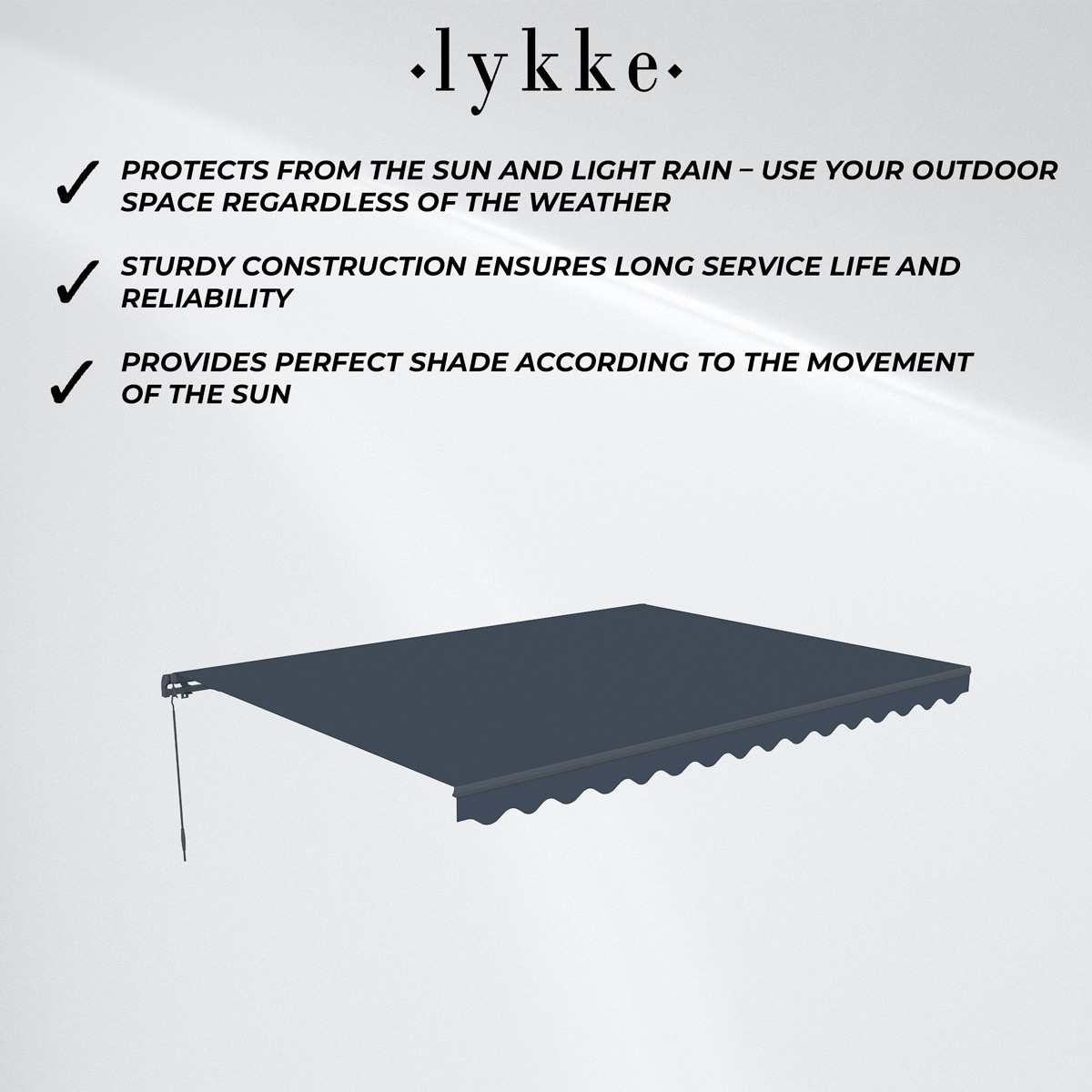 Lykke Awning 3,95x3 m, dark grey