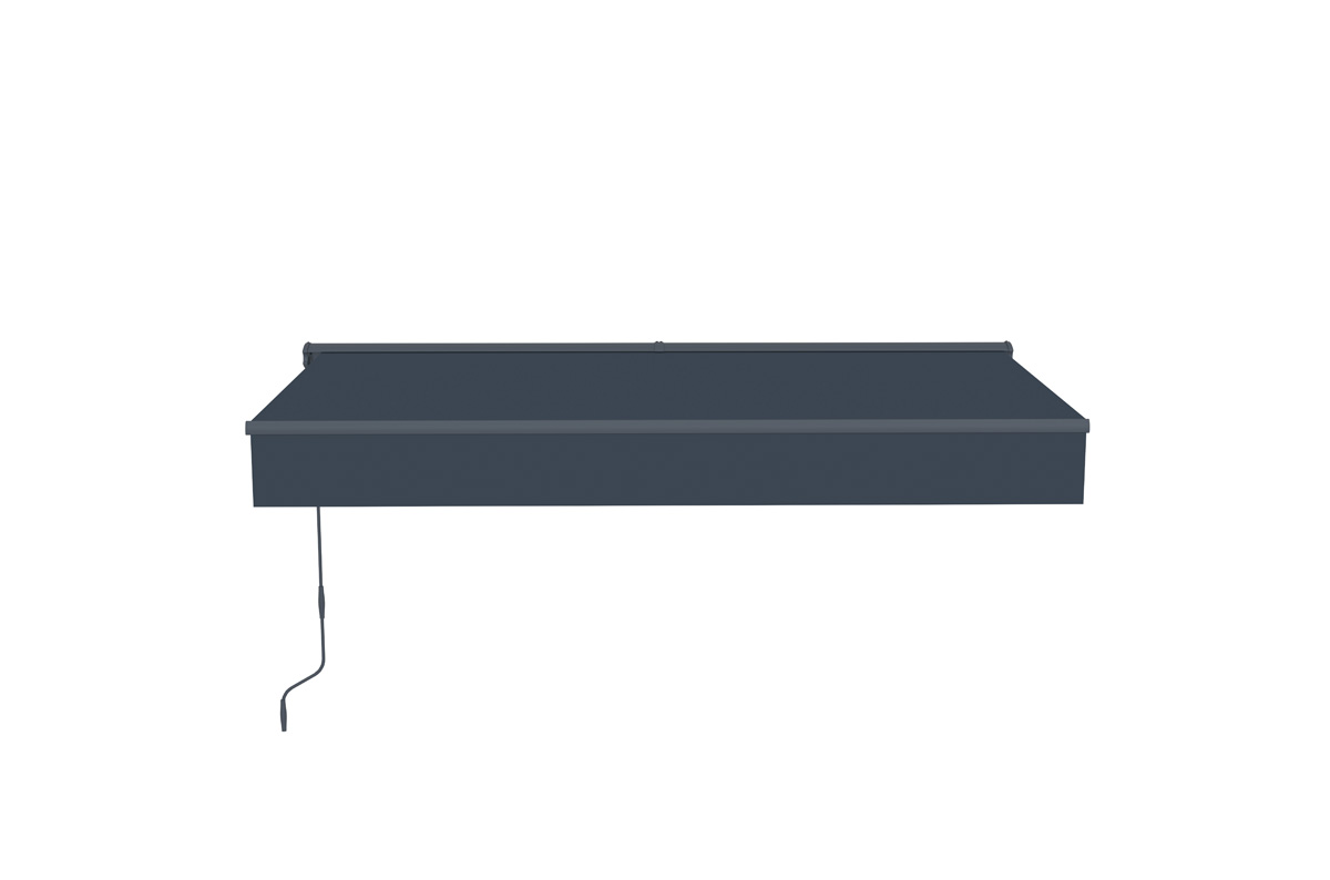 Store banne demi-cassette Lykke 2,95x2,5 m motorisé, gris foncé