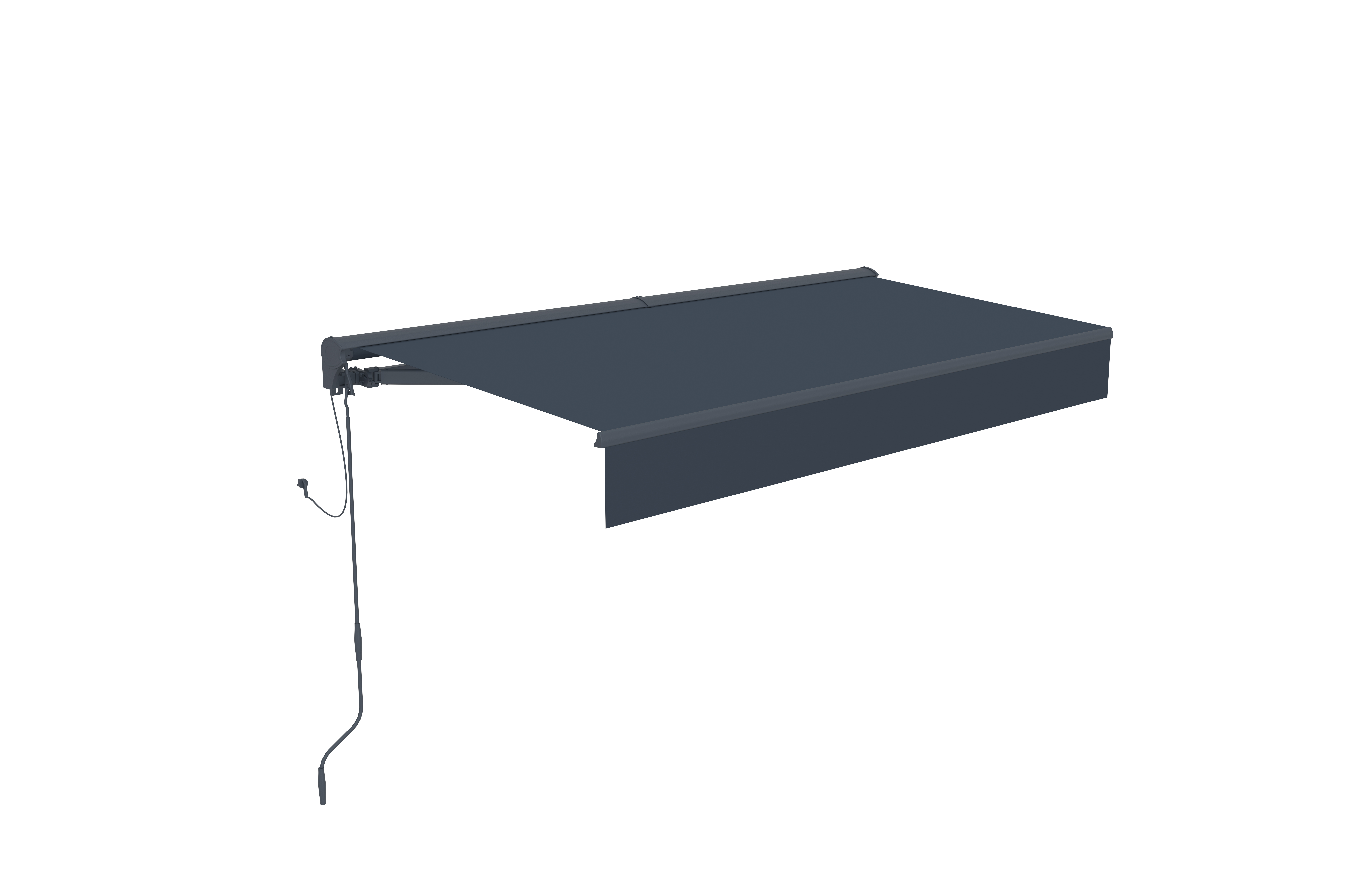Store banne demi-cassette Lykke 2,95x2,5 m motorisé, gris foncé