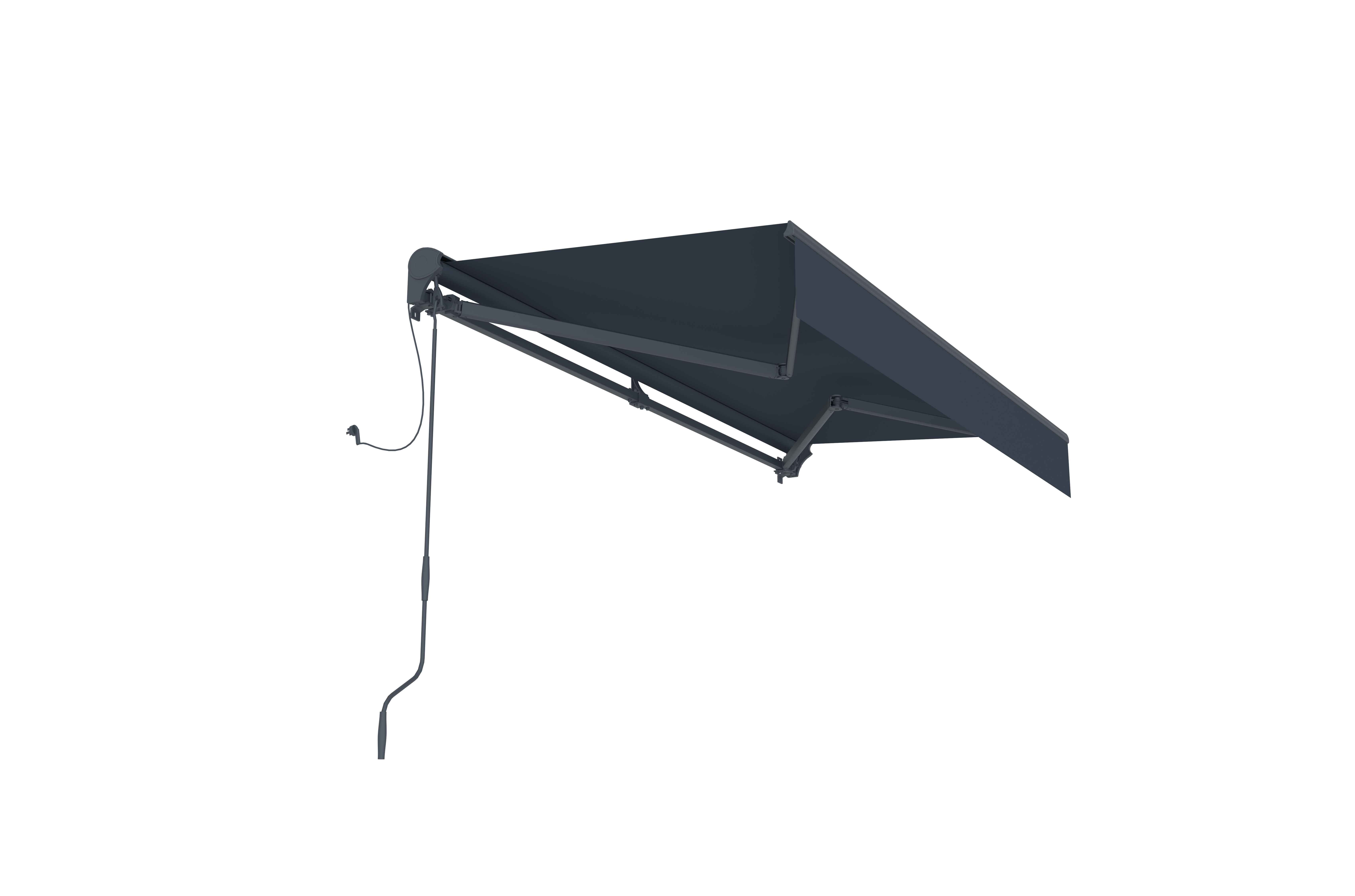 Store banne demi-cassette Lykke 2,95x2,5 m motorisé, gris foncé