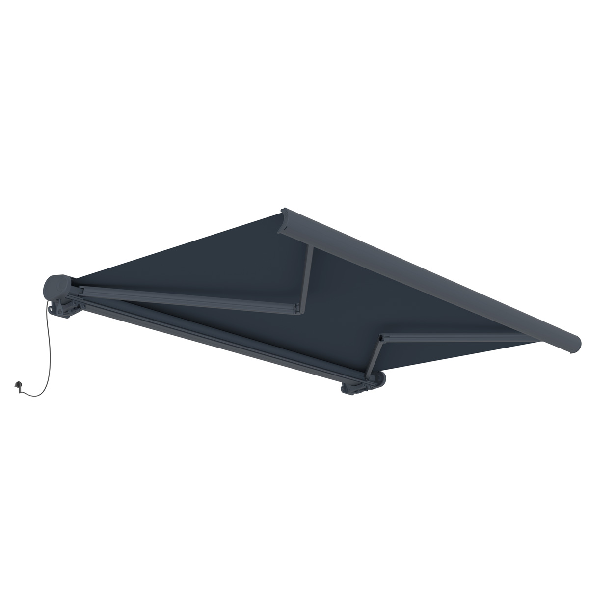 Lykke Store Banne à Cassette Complète 3x2,5 m, gris foncé