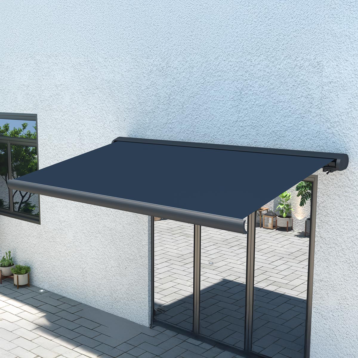 Lykke Volledige-Cassette Zonnescherm 3x2,5 m, donkergrijs