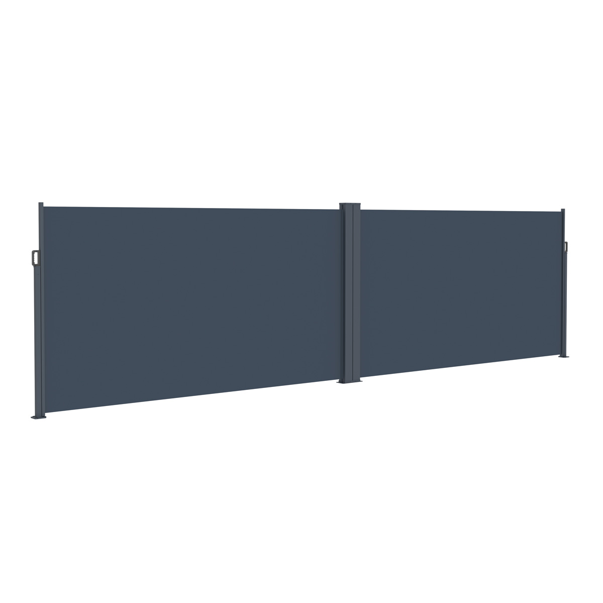 Lykke sānu markīze 1,6x3 m (x2) dubulta, tumši pelēka