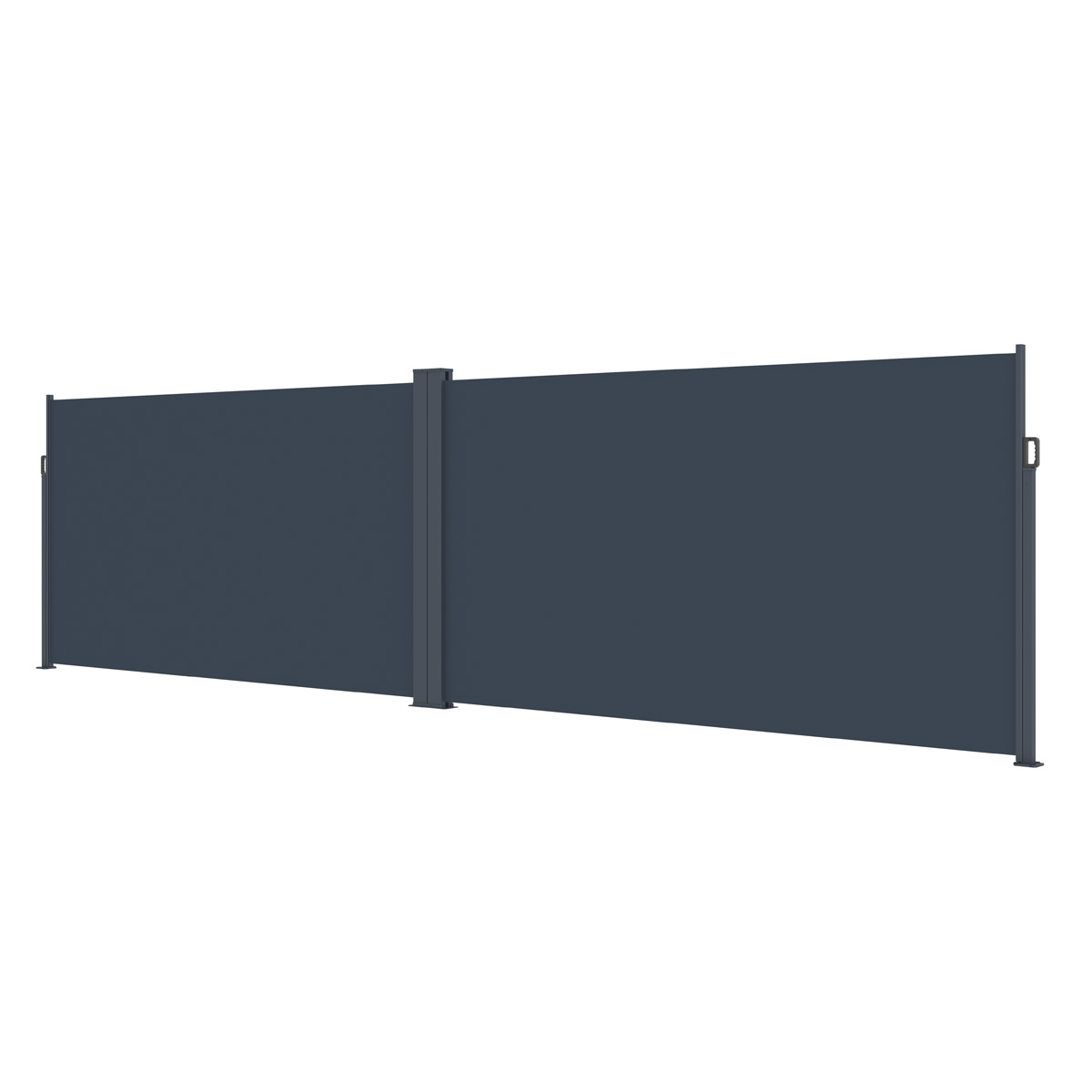 Lykke sānu markīze 1,6x3 m (x2) dubulta, tumši pelēka