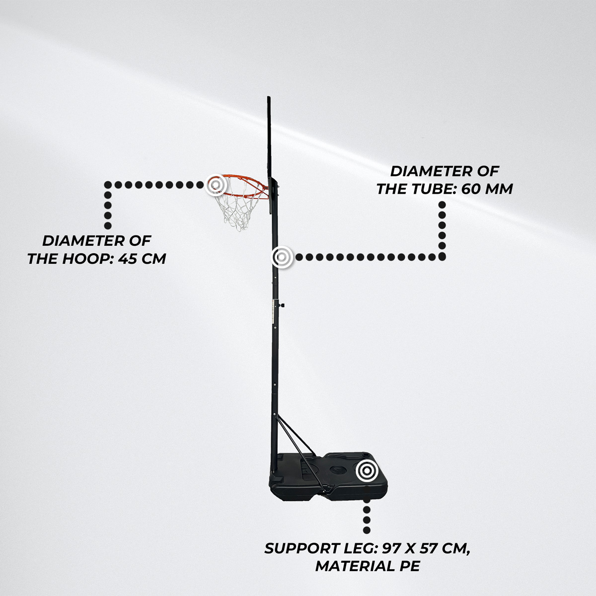 Nordcore Basketball Stand Finisher 1,1-3,05M