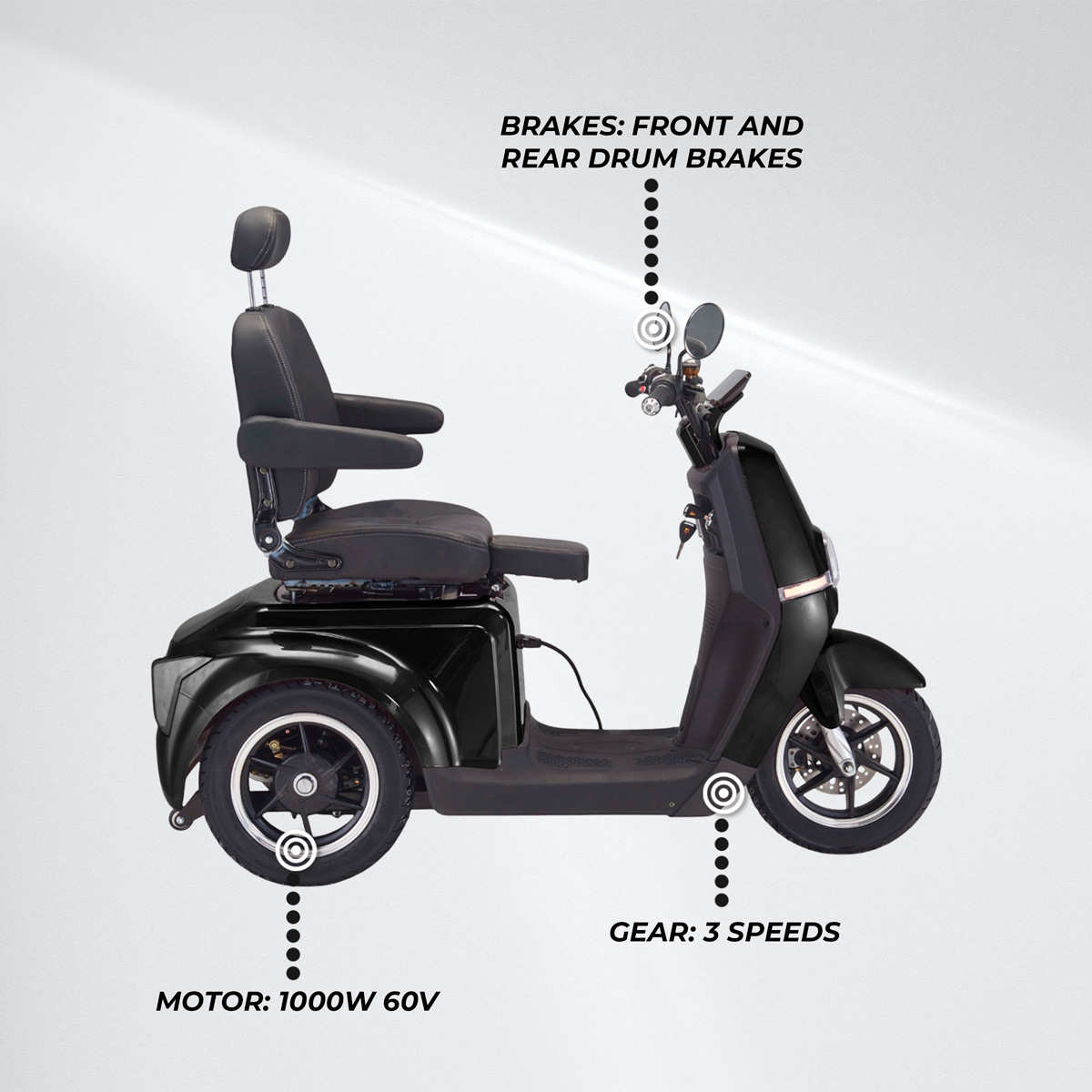 Arvo Mobility Scooter P700 Black 