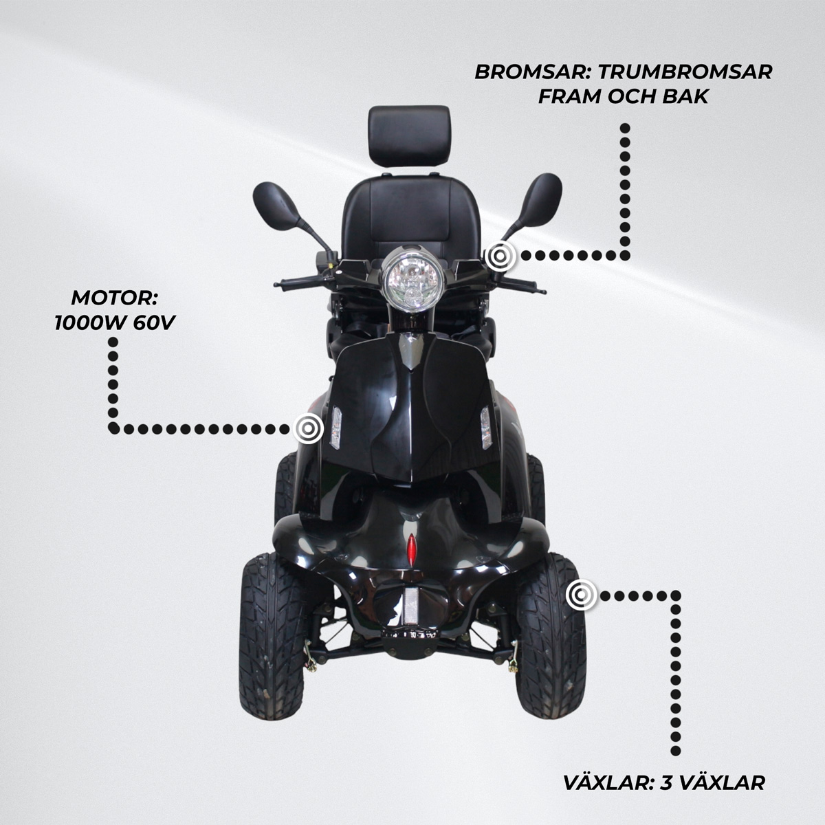Arvo Promenadscooter P900 Svart