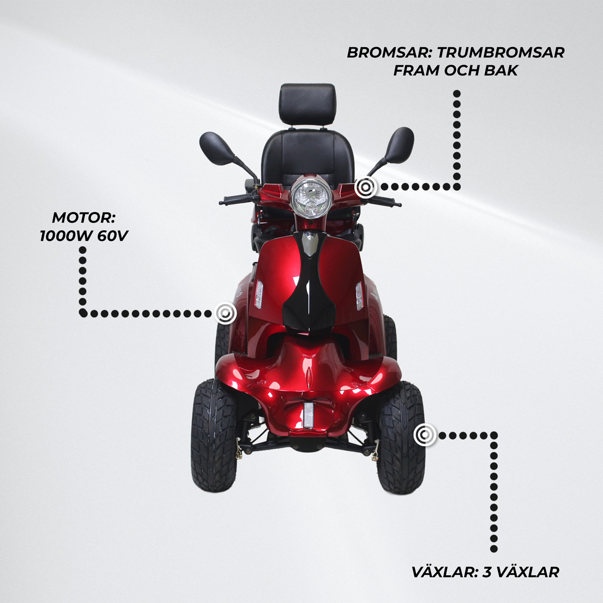 Arvo Mobility Scooter P900 Red 
