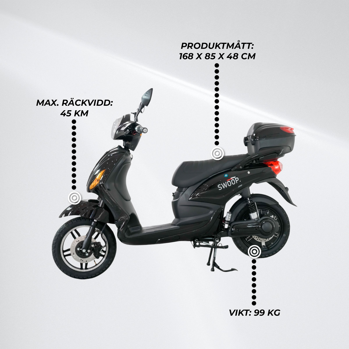 Swoop Elscooter City Svart