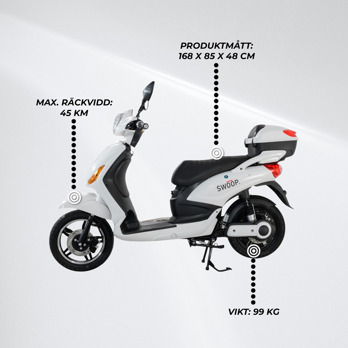 Swoop Elscooter City Vit