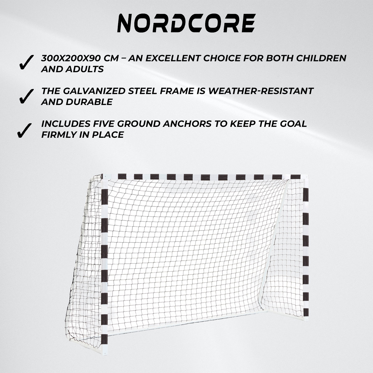 Nordcore Football Goal Classic 300X200X90CM