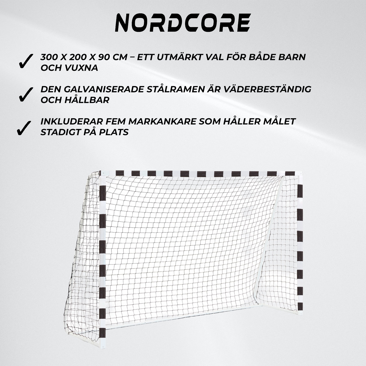 Nordcore Fotbollsmål Classic 300X200X90CM
