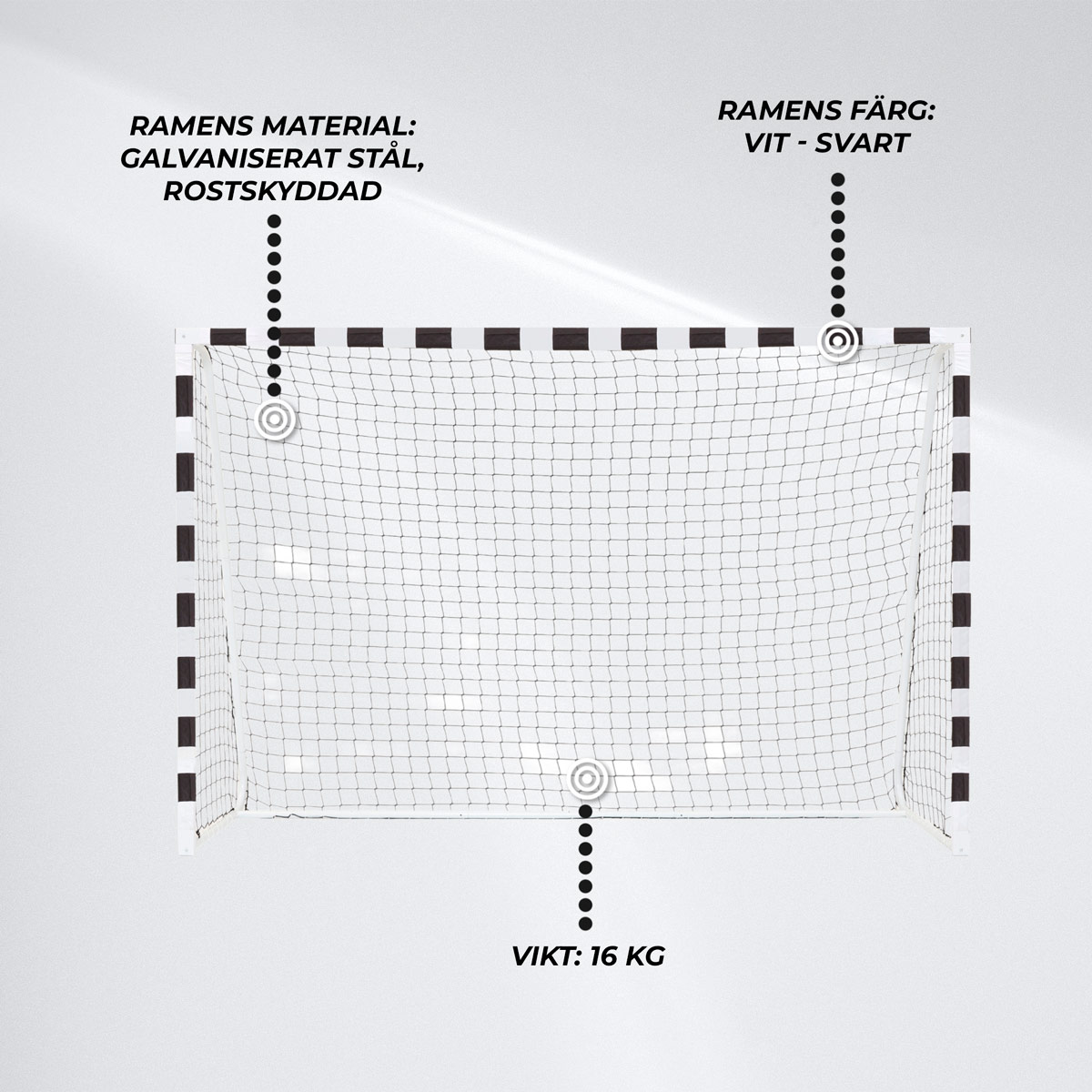 Nordcore Fotbollsmål Classic 300X200X90CM