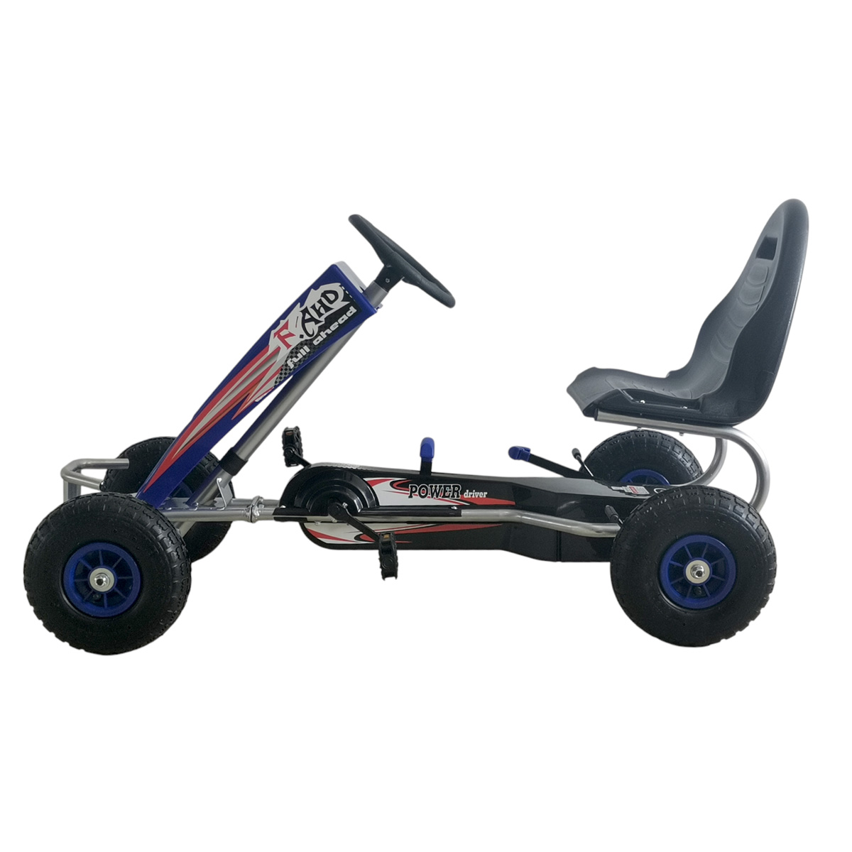 React Pedāļu Kartings Racer Blue