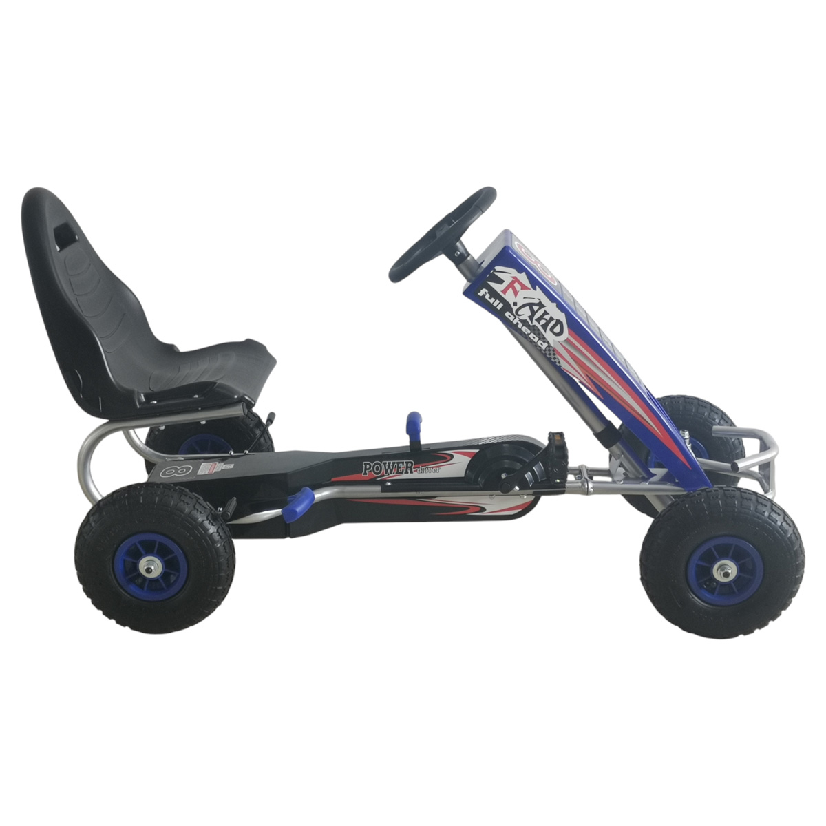 React Pedāļu Kartings Racer Blue