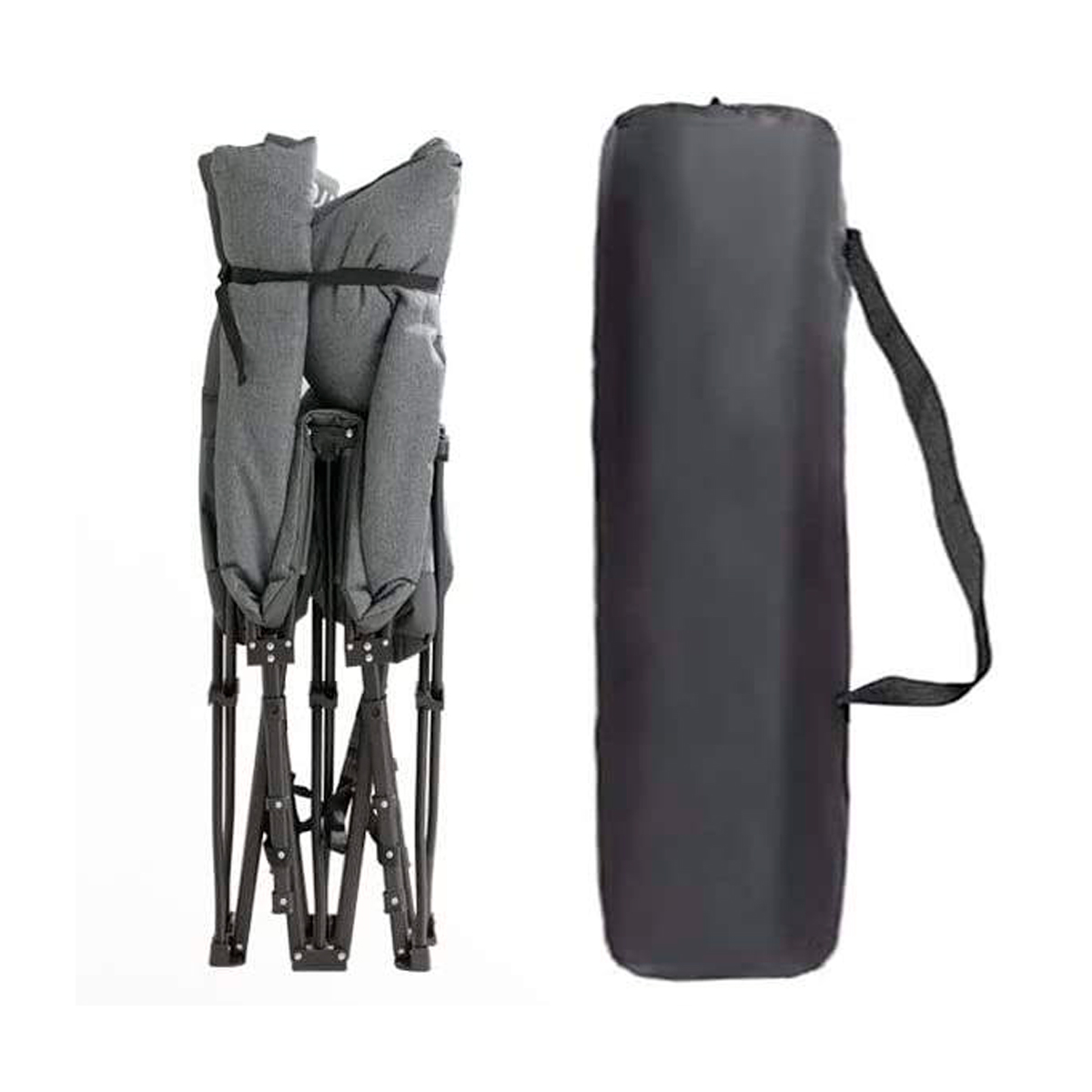 Nordcore Kempinga Gulta Premium, Pelēka-190x68x40cm - max 200kg