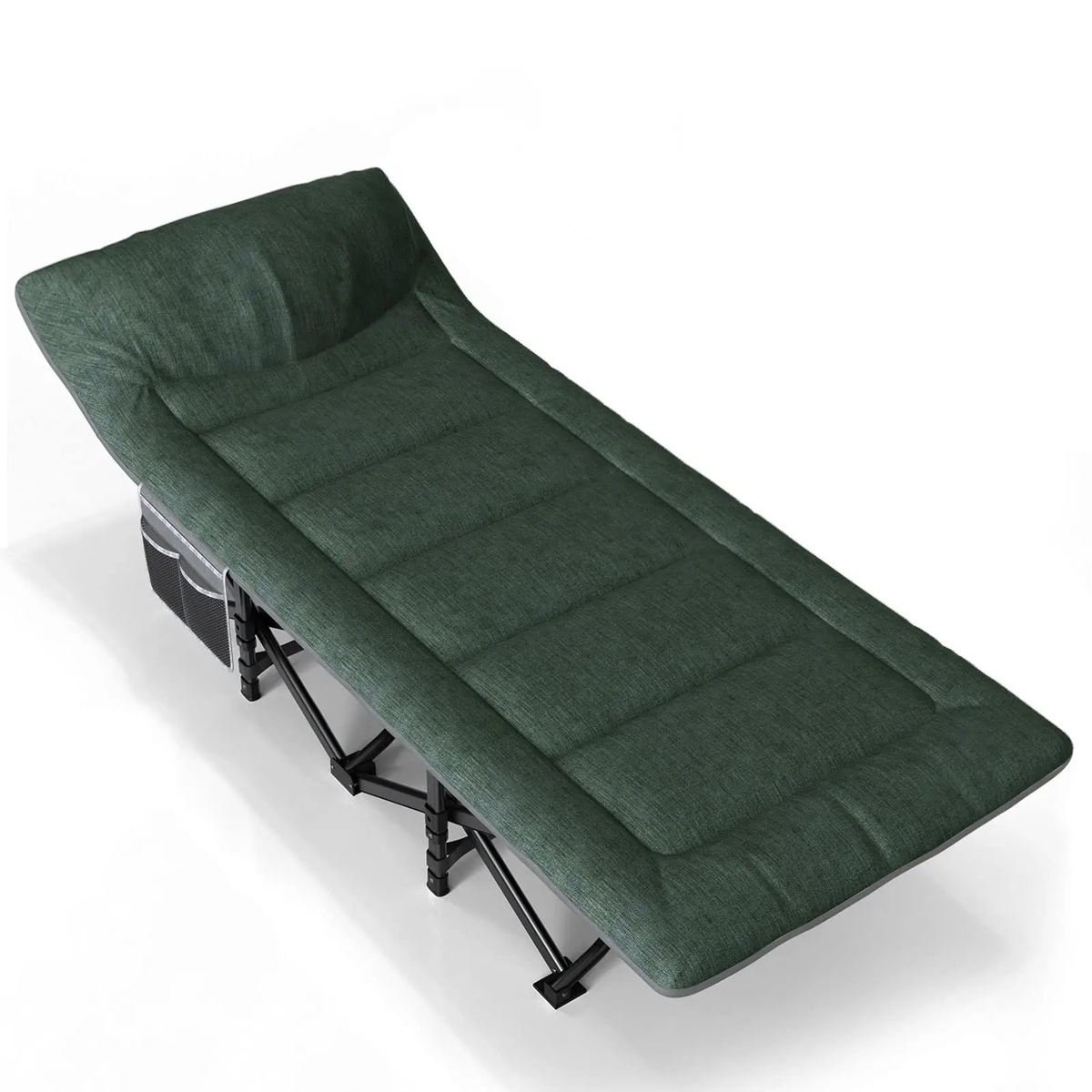 Nordcore Kempinga Gulta Premium, Zaļa-190x68x40cm - maks 200kg