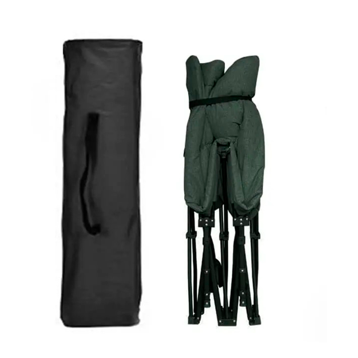 Nordcore Kempinga Gulta Premium, Zaļa-190x68x40cm - maks 200kg