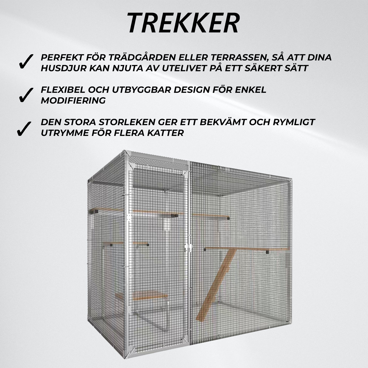 Trekker Kattgård 2,5x1,5x1,95m