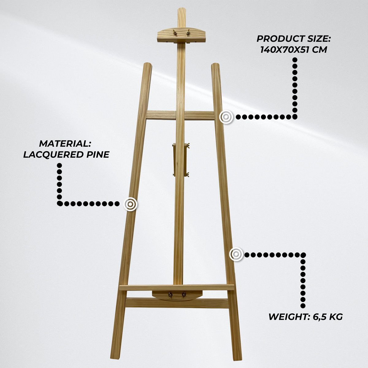 Lykke Easel 140x51x70 cm