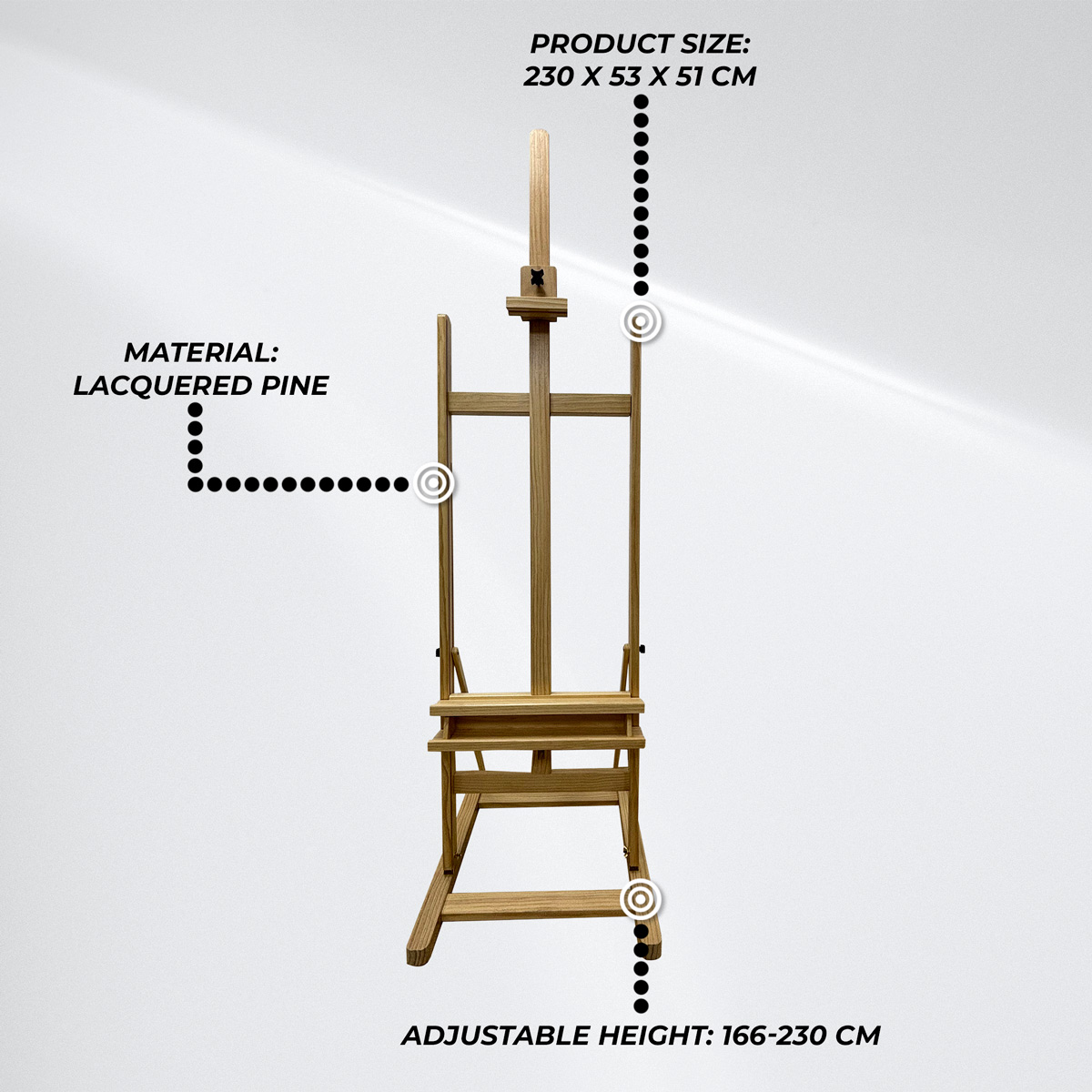 Lykke Easel Pro 230x53x51 cm