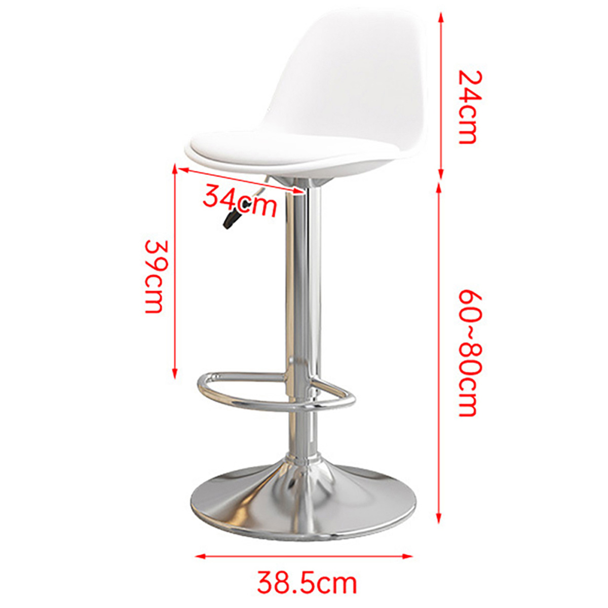 Lykke Bar Stool Comfort White