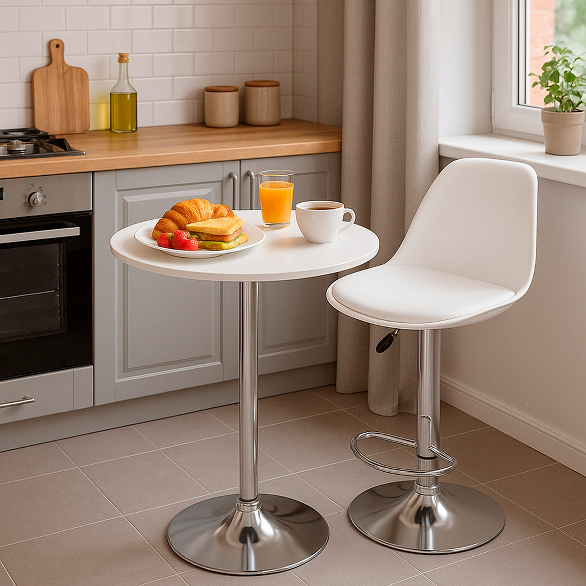 Lykke Krzesło Barowe Comfort White